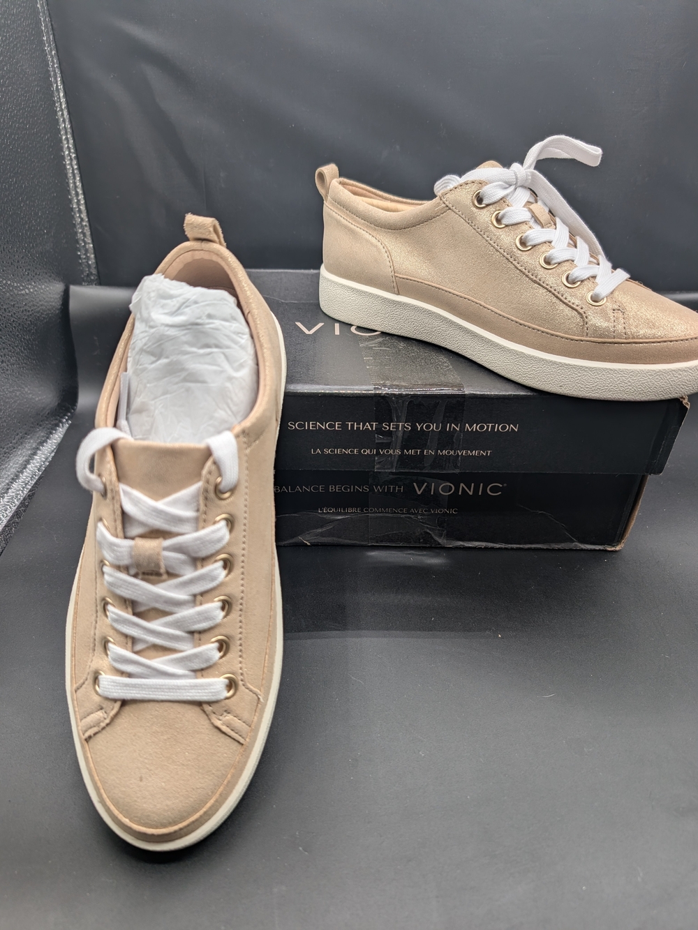 Vionic Women's Taupe Lace-Up Sneakers